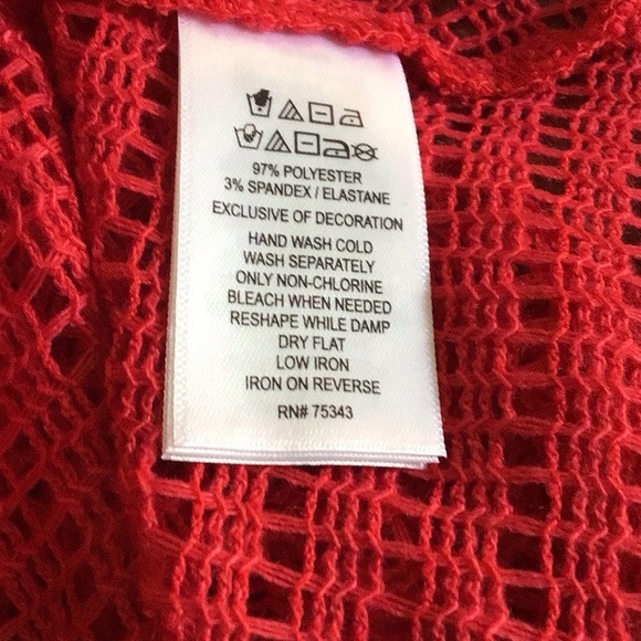 Haute Hippie Magenta Mesh Knit Drawstring Halter Neck Maxi Dress Coverup XL NWT - Picture 8 of 8